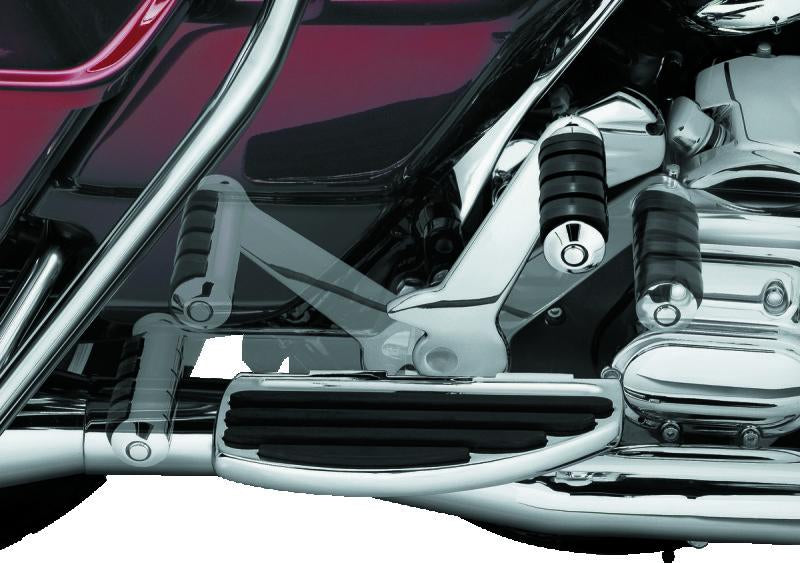 Kuryakyn Adjustable Passenger Pegs 07-09 Chrome – Powersports Footrest Enhancer