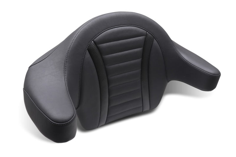 Mustang Motorcycle Touring Deluxe Extended Arm Wrap-Around Backrest for King Tour-Pak® - Black (Part #88403)