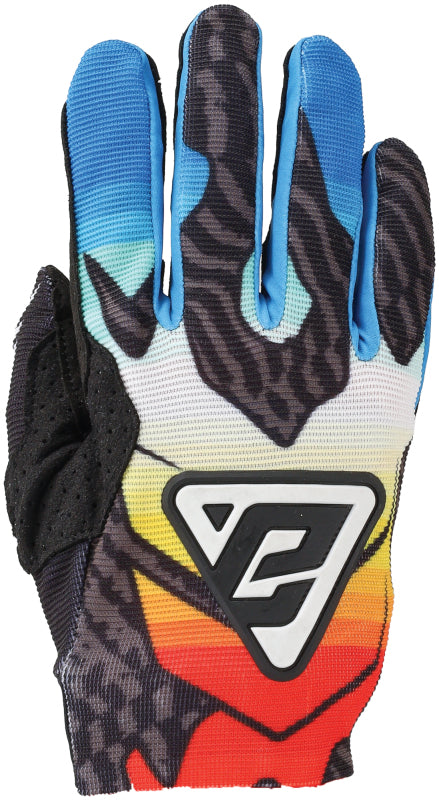 Answer Aerlite Drip Gloves Black, White & Rainbow - Medium