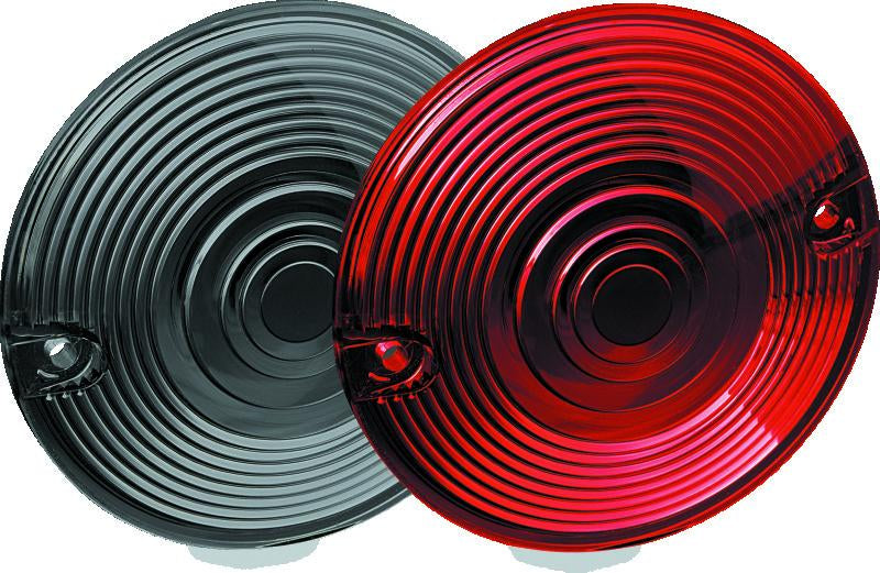 Kuryakyn Red Lenses for 3-1/4 Inch Flat Turn Signals - Replacement Pair