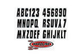 Hardline Boat Lettering Registration Kit 3 in. - Black/Silver for Marine Vehicles