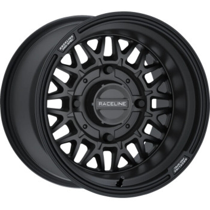 Raceline A13B Omega 15x7 Inch Satin Black Powersports Wheel with 4x137 Bolt Pattern and +10mm Offset