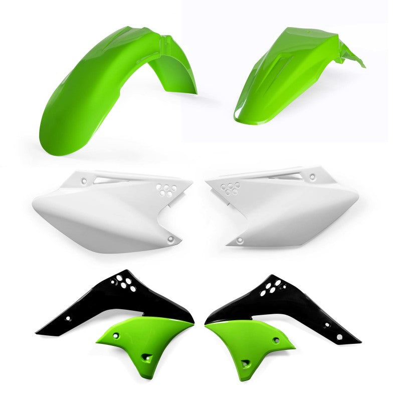 Acerbis Kawasaki KX250F Plastic Kit 2006-2008 – Green and White OEM Replacement