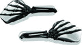 Kuryakyn Skeleton Hand Mirrors Black/Chrome - Part #1764 for Powersports Vehicles