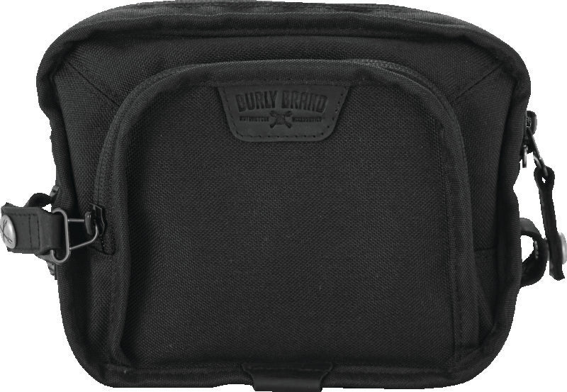 Burly Brand Handlebar Bag B15-1012B – Universal T-Bar Mount with Black CORDURA® Fabric