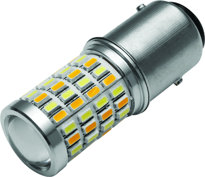 Kuryakyn L.E.D. Bulb 1157 White/Amber – Dual Function LED Replacement for Improved Visibility