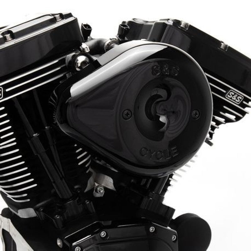 S&S Cycle 08-17 Touring and 16-17 Softails Stealth Air Cleaner Kit with Black Carbon Fiber Cover for Harley Davidson
