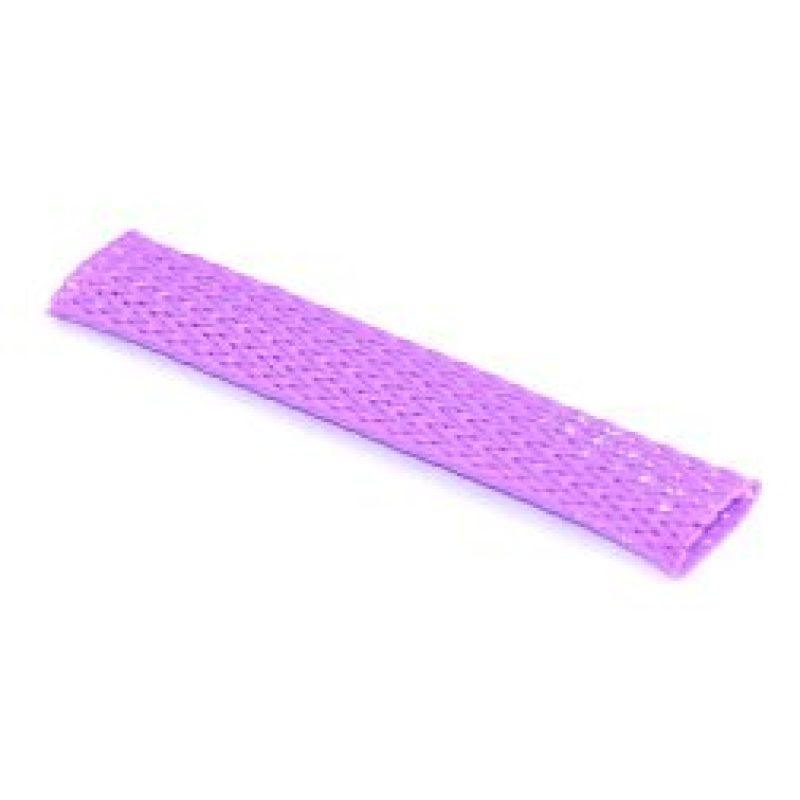 NAMZ Braided Flex Sleeving 10ft. Section (3/8in. ID) - Violet for Powersports Wiring Protection