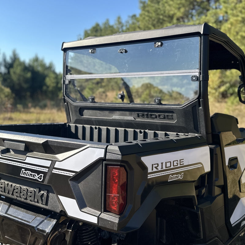 Seizmik 50-55319KIT Kawasaki Ridge Ranch Rear Folding Windshield with UV-Resistant Polycarbonate