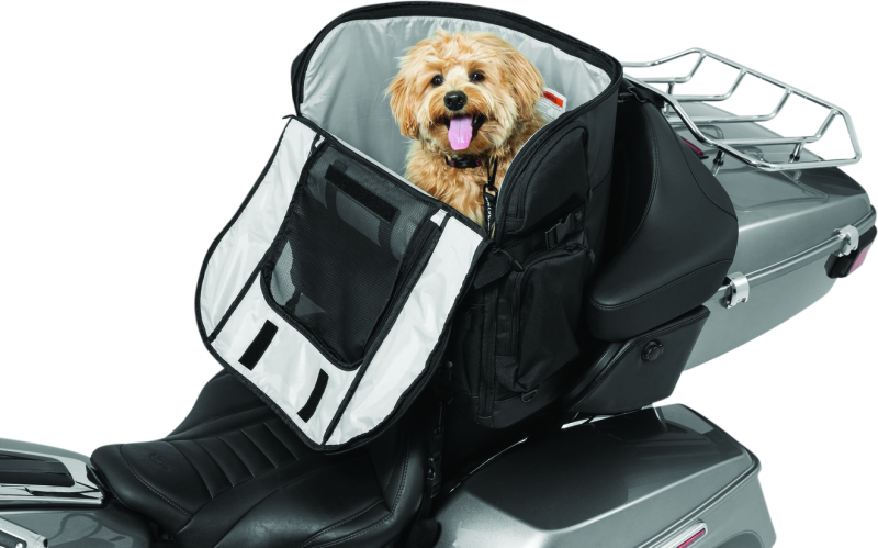 Kuryakyn Pet Palace Titan Motorcycle Carrier for Touring Seat – Weather-Resistant and Heat-Reducing Pet Crate