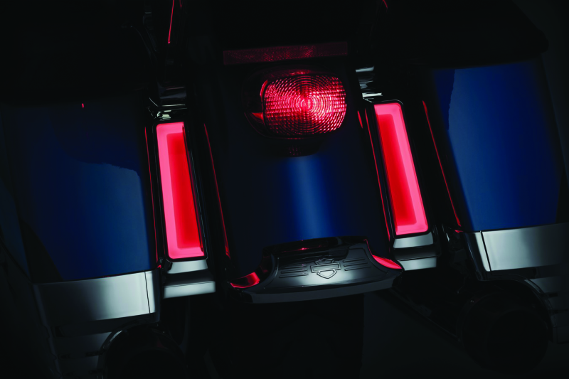 Kuryakyn Tracer LED Inserts for Saddlebag Supports Chrome – Compatible with Harley Davidson Touring Models