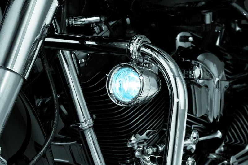Kuryakyn Engine Guard Mounted Drive Light – 3-Inch D.O.T.-Approved LED Lights with 1-1/4-Inch Clamps for Powersports Vehicles