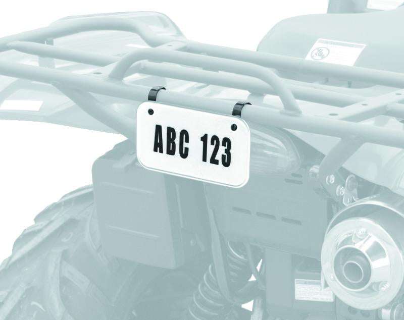 QuadBoss ATV License Plate Kit - White with Number and Letter Sets