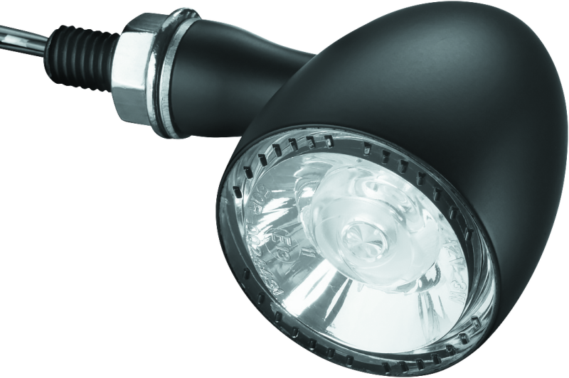 Kuryakyn Bullet 1000 White/Amber Clear Lens Satin Black Motorcycle Marker Lights - Part #2555
