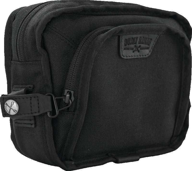Burly Brand Handlebar Bag B15-1012B – Universal T-Bar Mount with Black CORDURA® Fabric