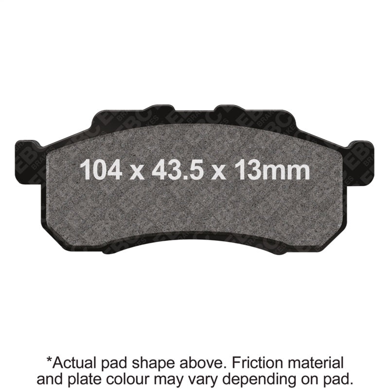 EBC Powersports Carbon X Brake Pads Part Number FA477X for Honda MUV 700 Big Red (2009-2013) – Front Right Parking Brake