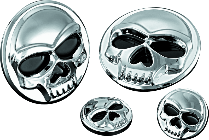 Kuryakyn Replacement Components Zombie Medallions 1 inch Diameter Chrome