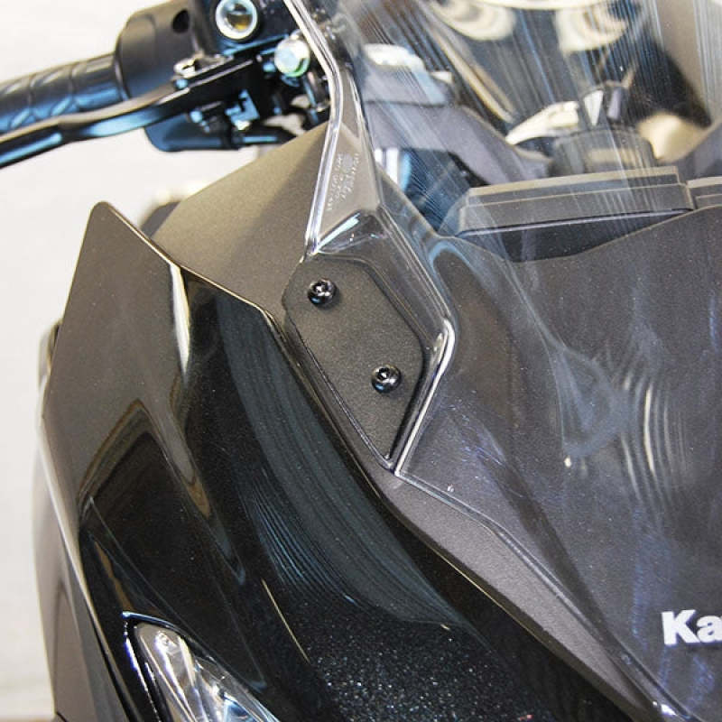 New Rage Cycles Kawasaki Ninja 400 Mirror Block Off Plates (Part N-400-MBO)