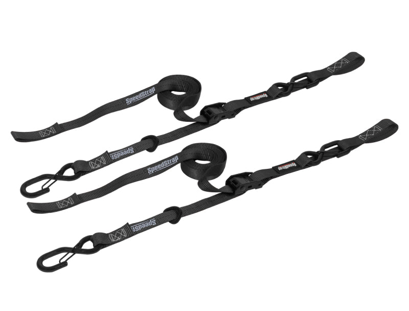 PRP Cam-Lock 1 in. x 10 ft. Tie Down with Snap 'S' Hooks and Soft Tie - Black | Part Number 13801-2
