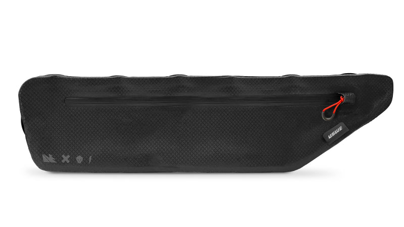 USWE Large Frame Bag - Black | Secure Bicycle Luggage for Bikepacking and Powersports