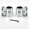 National Cycle Chrome Fork Cover Brackets Kit for Suzuki VL800 and Yamaha V-Star VN900