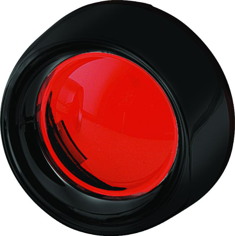 Kuryakyn Deep Dish Turn Signal Bezels with Red Lenses for Harley-Davidson Bullet Signals Part #5482