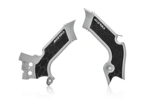 Acerbis 21+ Kawasaki KX250 / 19-23 KX450 Frame Guards - X-Grip Silver/Black