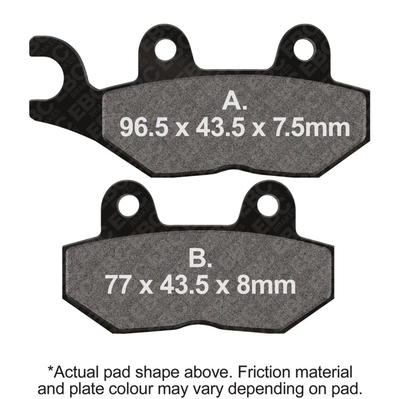EBC Powersports FA214 Organic Front Brake Pads for Triumph Trophy 1200 (1995-2001)