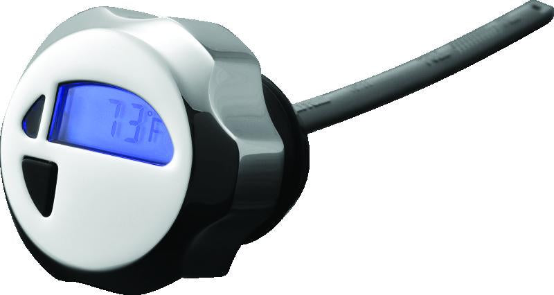 Bikers Choice 601667 Oil Filler Cap with LED Temperature Gauge for Harley Davidson FLH, FLHR, FLTR (2002-2003)