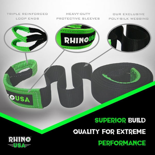 30' Tow Strap & D-Ring Shackle Set Combo
