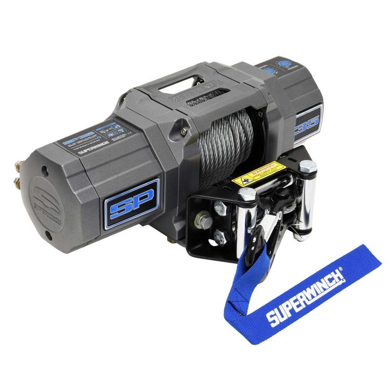 Superwinch SP 35 3500 lbs 12V DC Off-Road Winch with Steel Rope and Roller Fairlead