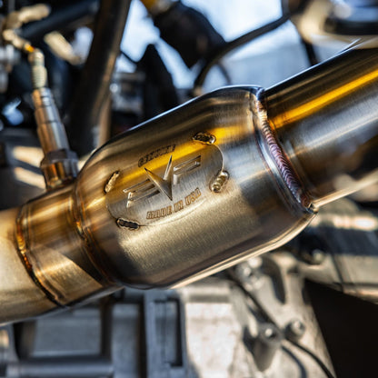 Can Am Maverick R 3" Down Pipe with Bullet Muffler