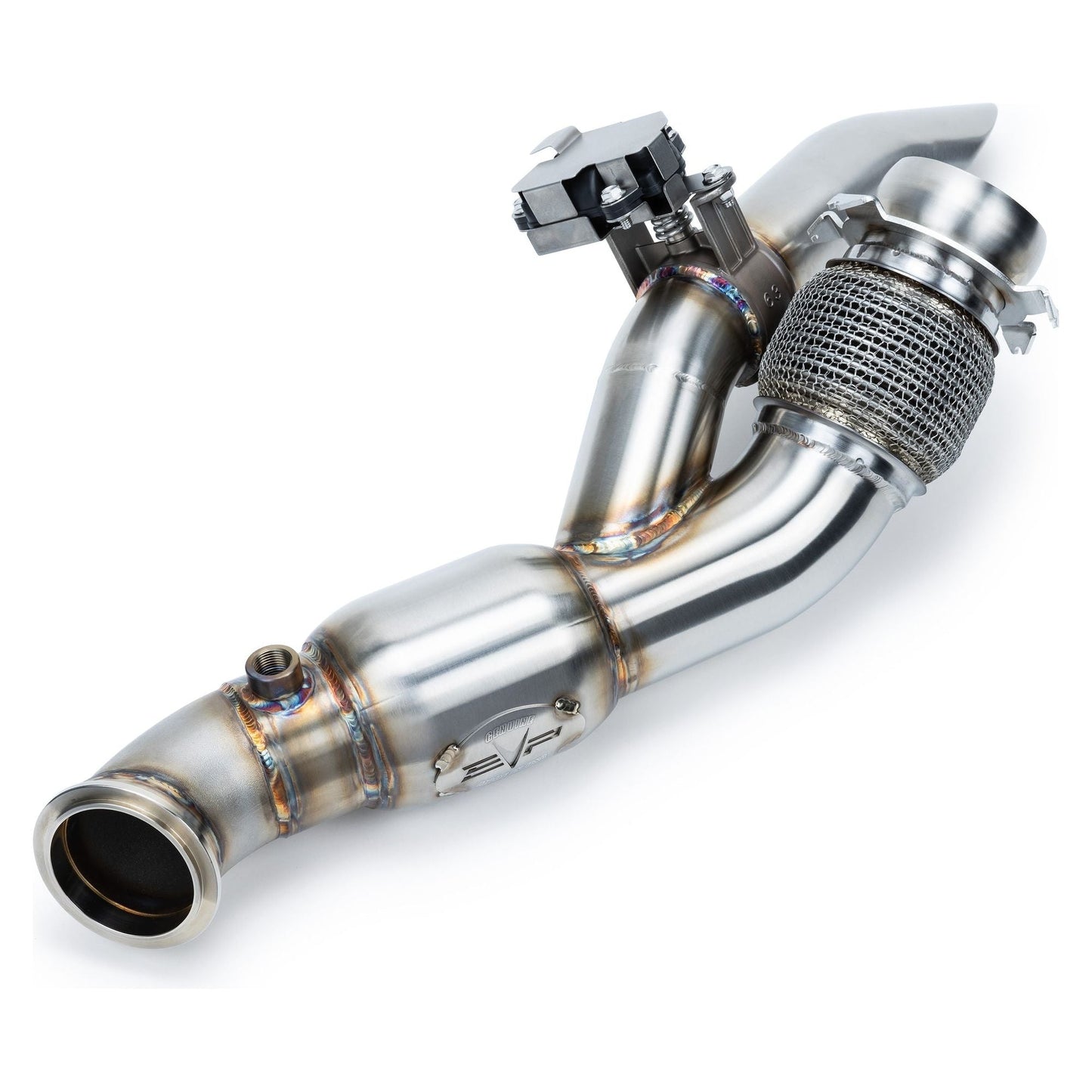 Can Am Maverick R Shocker Electric Side-Dump Down Pipe with Bullet Muffler