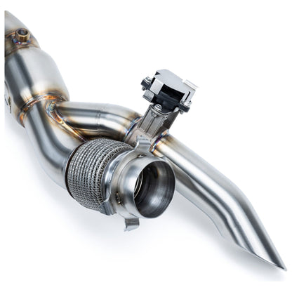 Can Am Maverick R Shocker Electric Side-Dump Down Pipe with Bullet Muffler