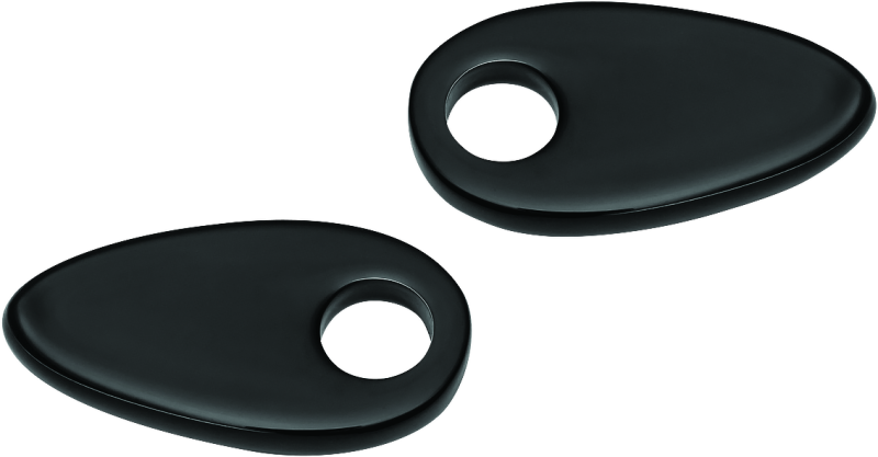 Kuryakyn Fender Strut Cover Plates for Harley-Davidson Softail, Dyna & Sportster Models with M8 Mounting - Gloss Black