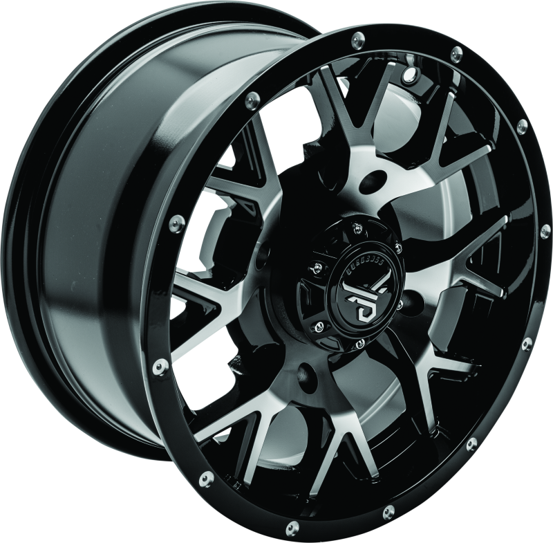 QuadBoss Barbwire 14x7 Wheel - 4+3 Offset, 4x156 Bolt Pattern, Machined Finish
