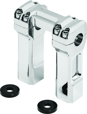 Kuryakyn 5 Inch Billet Handlebar Risers Chrome - Enhance Comfort and Style for Harley Motorcycles