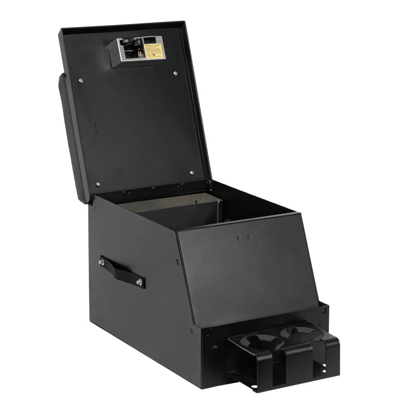 Tuffy Products Series II 12.5-Inch Black Steel Center Console with Pushbutton Latch System
