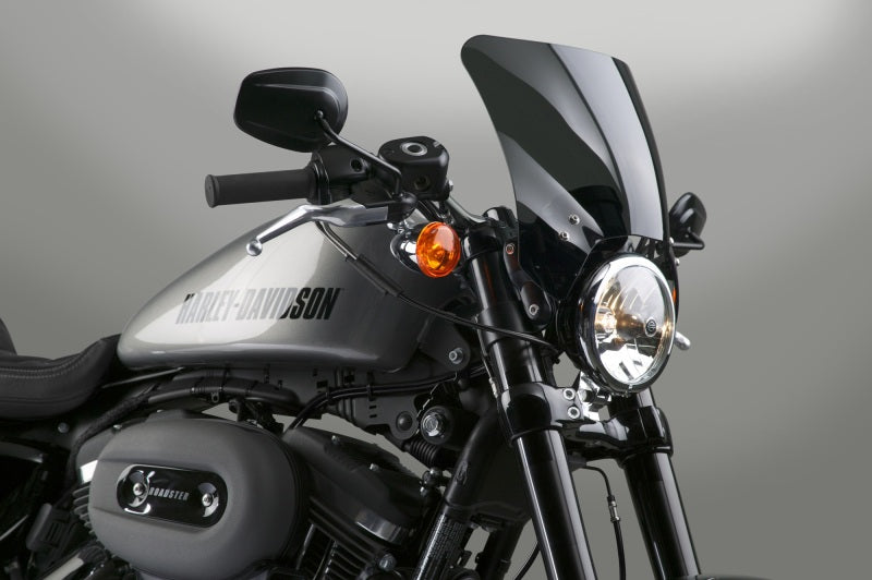 National Cycle Mohawk Windshield for 52-56 mm O.D. Motorcycles - Dark Tint with Black Hardware and Straight Bracket