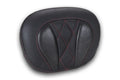 Mustang Motorcycle Deluxe Diamond Touring Sissy Bar Pad with Dark Cherry Stitching for Harley-Davidson Touring Models
