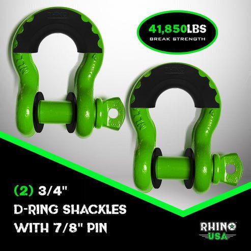 3/4" D-Ring Shackle Set (2-Pack)