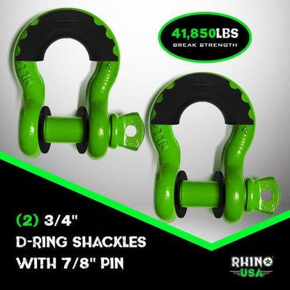 3/4" D-Ring Shackle Set (2-Pack)