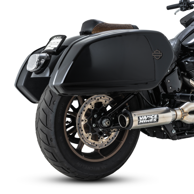 Vance & Hines 27337 Stainless 2-into-1 Upsweep Exhaust System for Harley-Davidson Softail 18-24 Inch Models