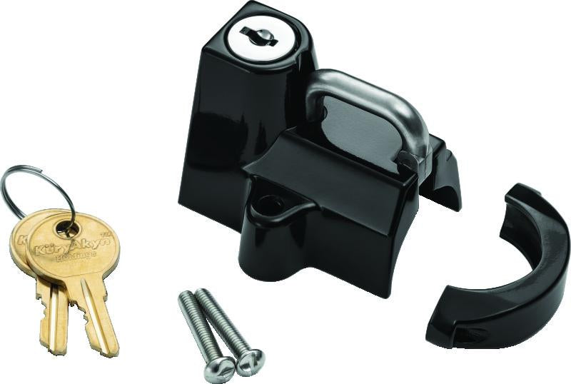 Kuryakyn Universal Helmet Lock for Motorcycles – Fits 7/8 to 1-1/2 Inch Bars and Frames, Black