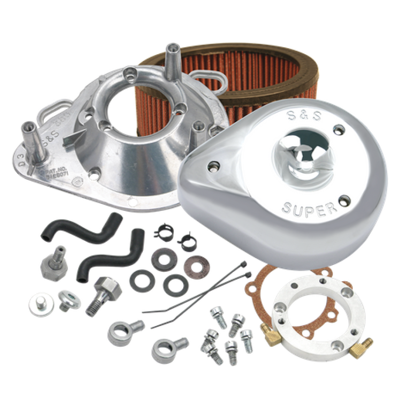S&S Cycle 93-06 Big Twin Air Cleaner Kit with Stock CV Carburetors for Harley Davidson