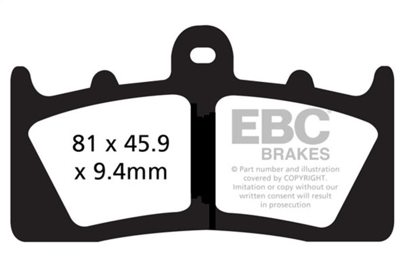 EBC Powersports Double-H Sintered HH Brake Pads for BMW K1600GT and GTL (Part FA613HH)