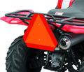 QuadBoss ATV Safety Emblem - Orange with Impact-Resistant Reflective Design