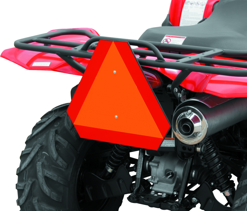 QuadBoss ATV Safety Emblem - Orange with Impact-Resistant Reflective Design