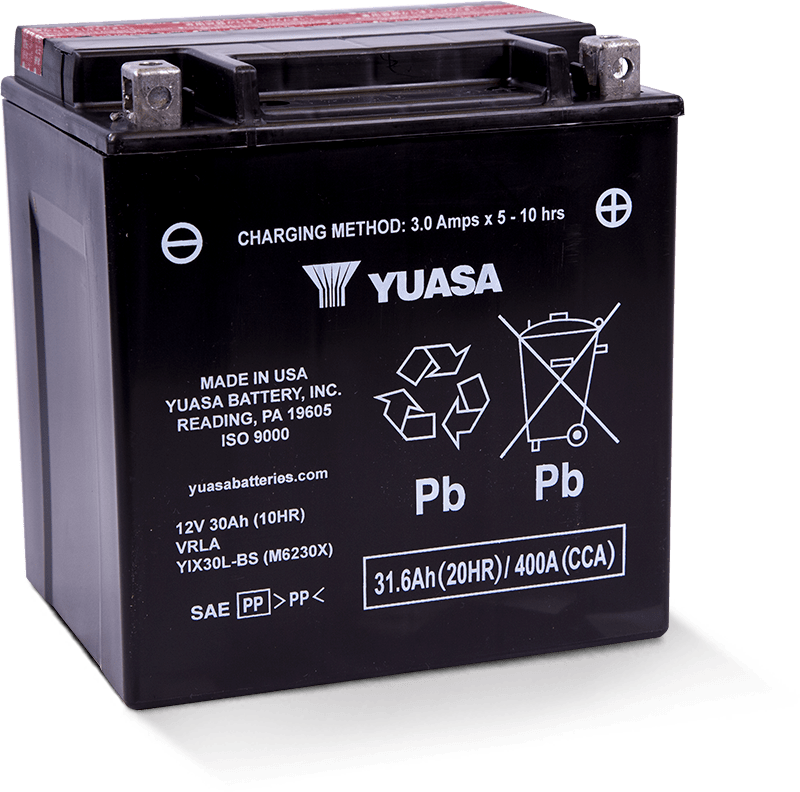 Yuasa YUAM6230X High Performance Maintenance-Free AGM Motorcycle Battery for Harley Davidson 12-Volt