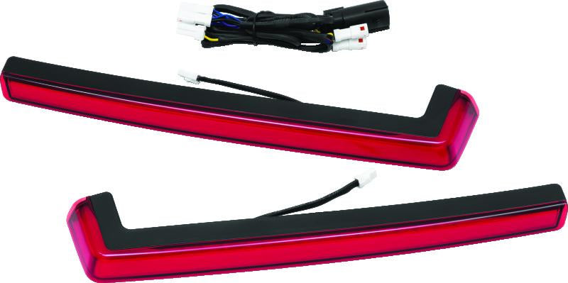 Kuryakyn Tracer Tour Pak Side Lights with Red Lens for Harley Davidson